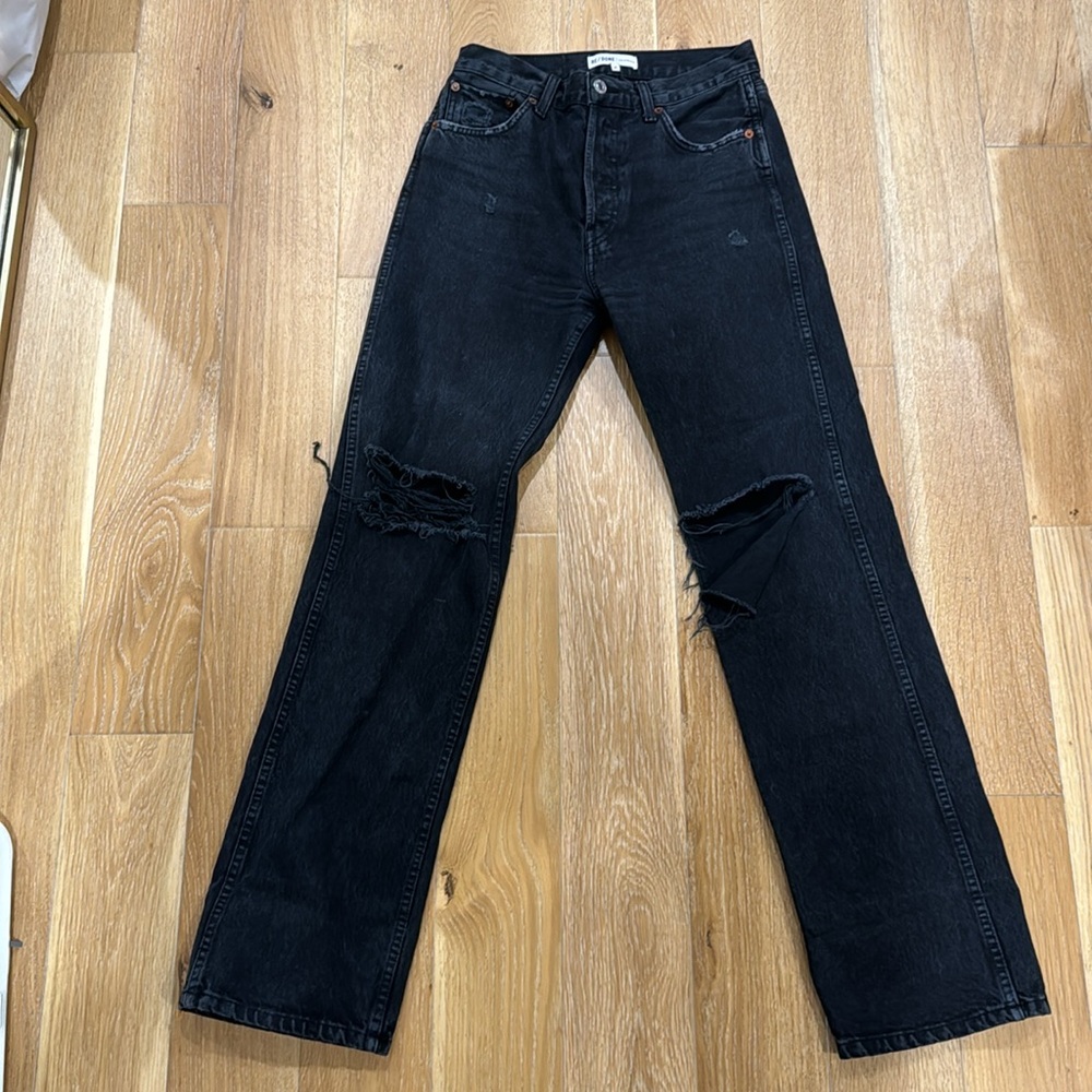 Re/Done grey black jeans size 26